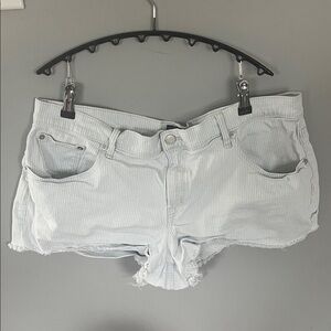 GAP Women's Light Striped Blue Jean Shorts 32R